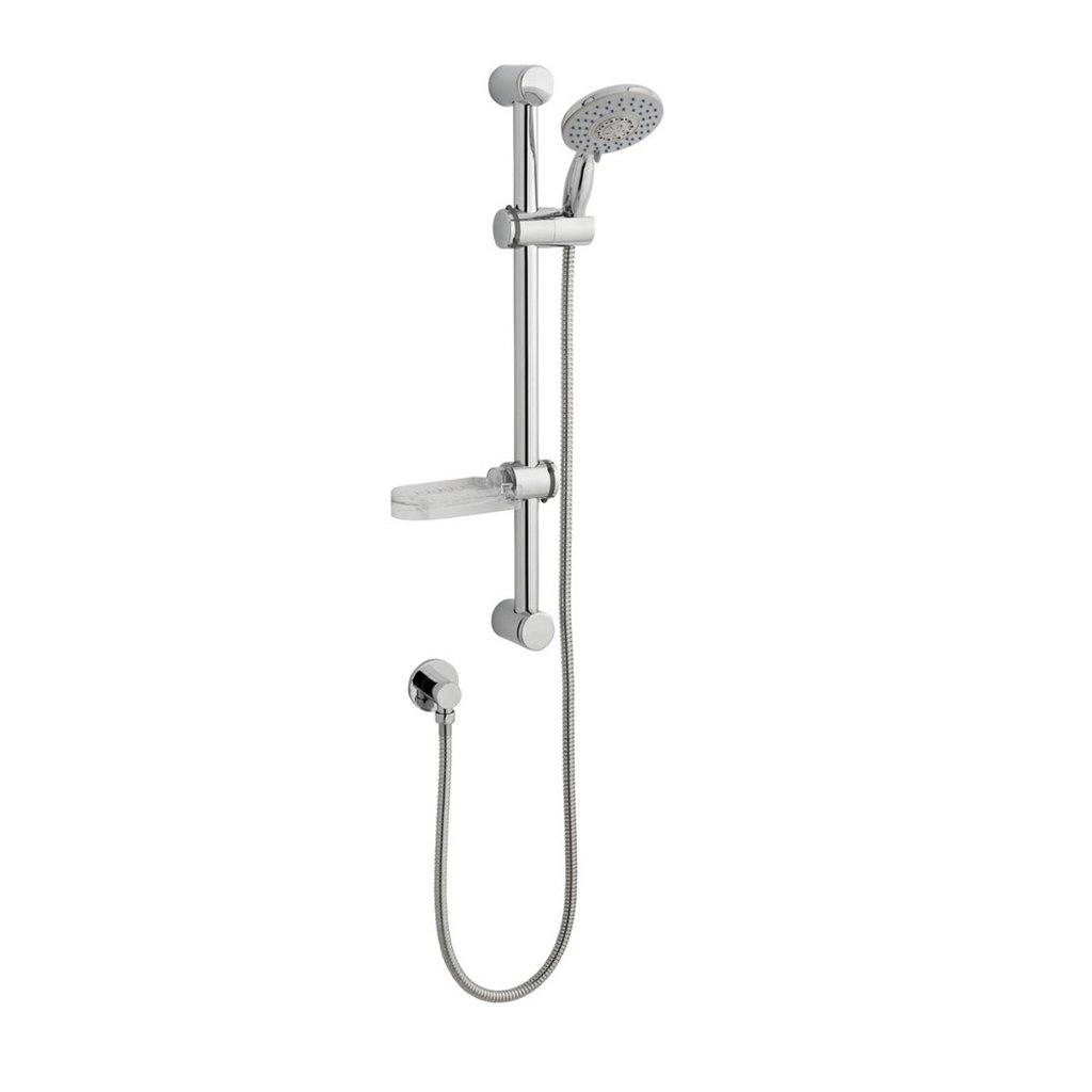 Shower Slide Rail Kit with Soap Tray and Six Mode Shower Head Handset